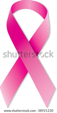 Vector illustration of pink breast cancer awareness ribbon