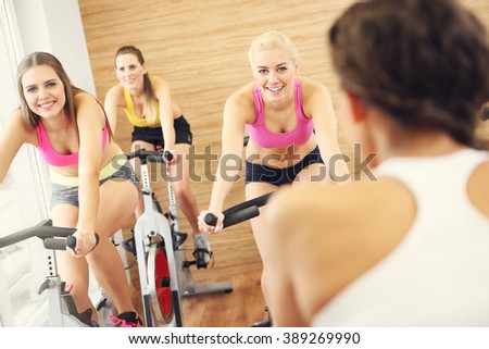 Picture of sporty group of women