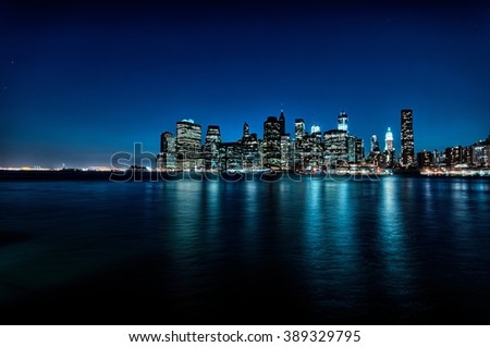 Manhattan by night.