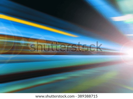 fast train passing by ,light trace,speed background