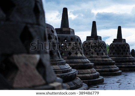 incredibly beautiful temple of Borobudur in Java