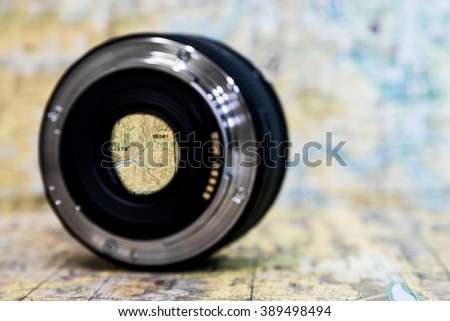 lens and map