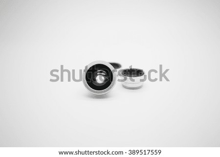 Silver metallic colour of mini compact interchangeable lens 