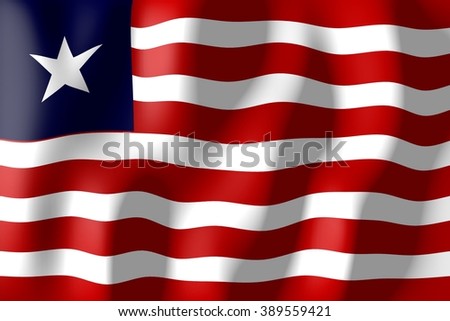 3D weaving flag - Liberia.