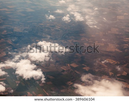European space viewed from the plane ( Bucharest - London route)