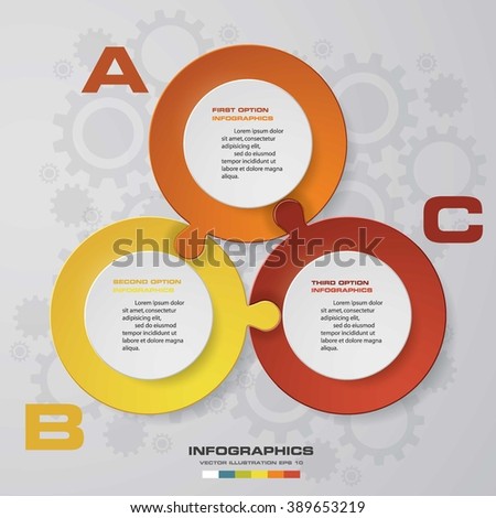 Abstract 3 steps infographis elements.Vector illustration.