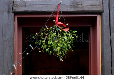 Mistletoe in doorway