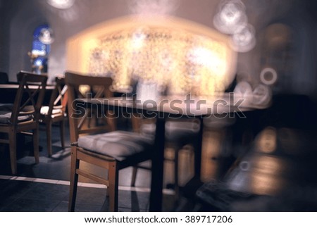 blurred background interior bar restaurant