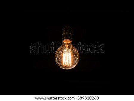 lamp decorative on black background
