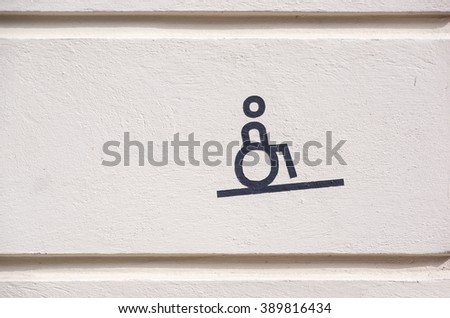 WHEELCHAIR ACCESSIBILITY -  Wheelchair accessibility symbol.
