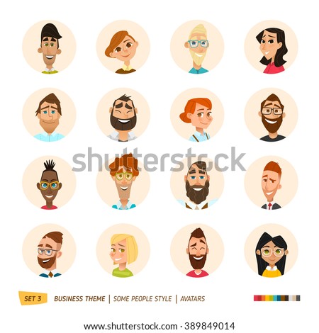 People avatars collection  Royalty-Free Stock Photo #389849014