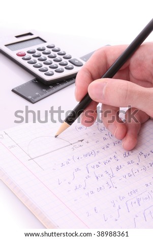 Someone doing geometry exercise in notepad