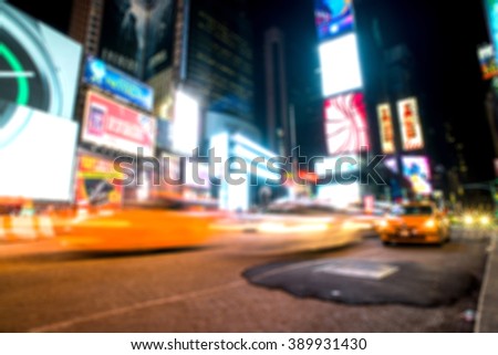 Blurred picture of Manhattan. New York City