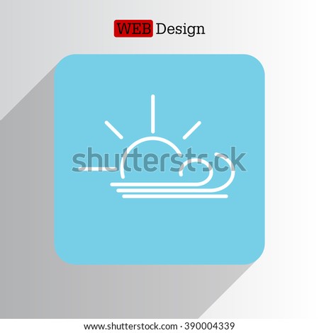 Sunny, windy, sky icon vector image. Can also be used for weather, forecast, season, climate, meteorology. Suitable for web apps, mobile apps and print media