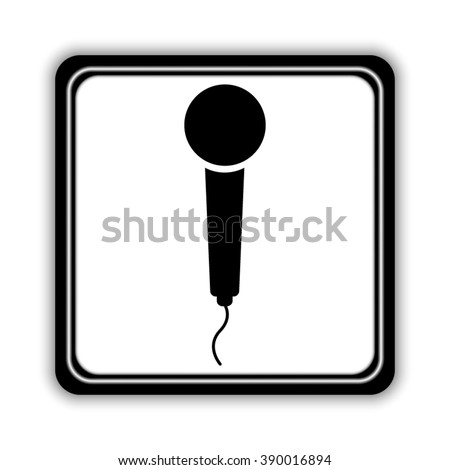 microphone  - black vector icon