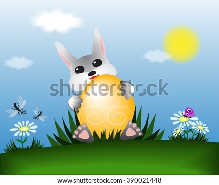 hare on a summer meadow