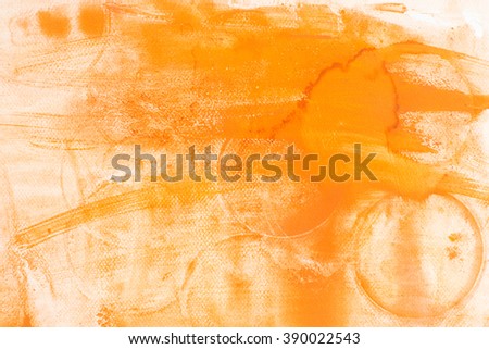 watercolor orange painted background texture