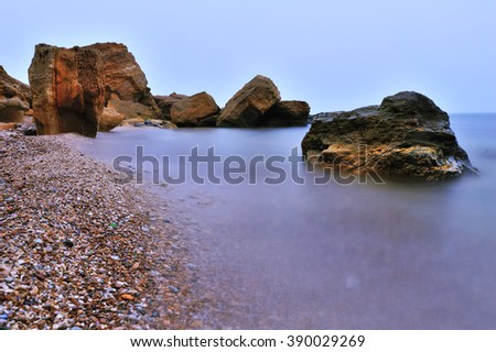 Stones in the beach, picture taken in Odessa on 27-28 of February 2016
