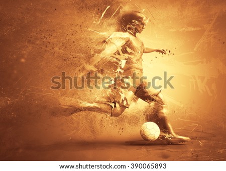 soccer player abstract