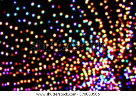 Colorful glowing lights bokeh blur abstract background