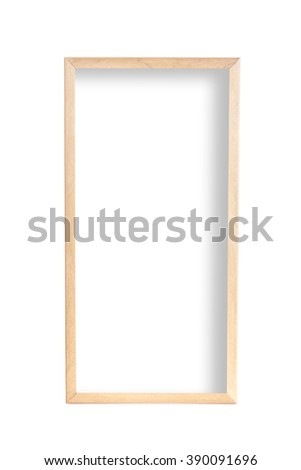 Blank of wooden frame isolated on white background