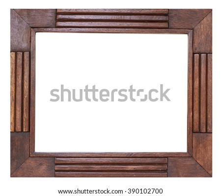 Wood frame isolated on white background
