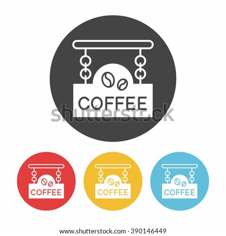 coffee shop sign icon