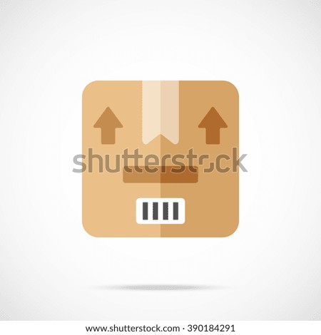 Vector package, parcel icon. Modern flat design vector illustration concept for web banners, web and mobile app, web sites, printed materials, infographics. Vector icon isolated on gradient background