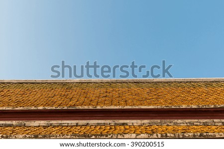 The temple roof  on texture and background