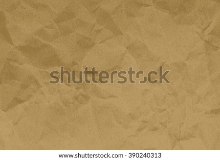 Paper texture, brown paper sheet. Close up of wrinkle brown bag texture, crumpled paper  background