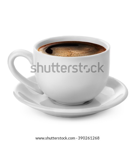 coffee cup isolated on white background Royalty-Free Stock Photo #390261268