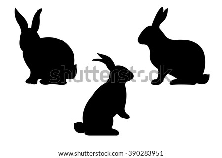 Rabbits, Vector Illustration Royalty-Free Stock Photo #390283951