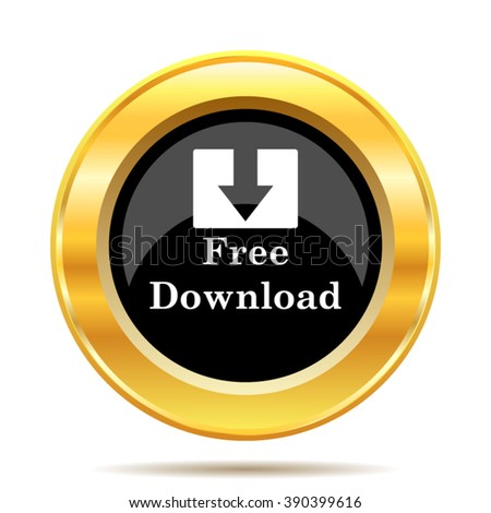 Free download icon. Internet button on white background. EPS10 vector.
