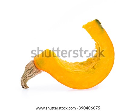 slice of Pumpkin isolated on white background