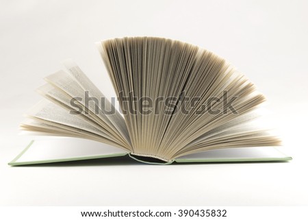Open book on table