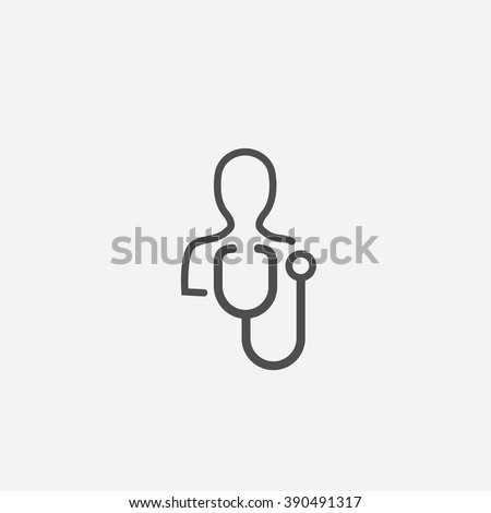 line doctor Icon Royalty-Free Stock Photo #390491317
