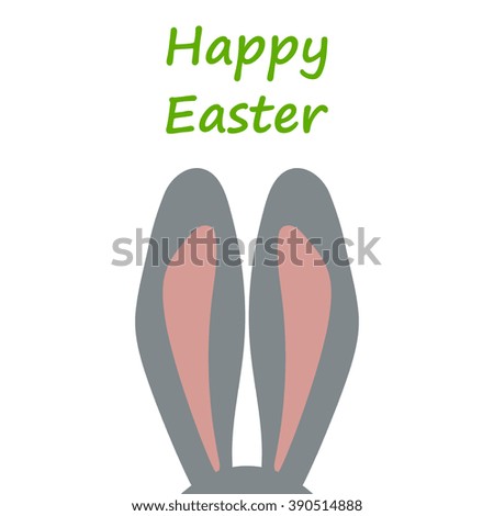 bunny ears Postcard Happy Easter