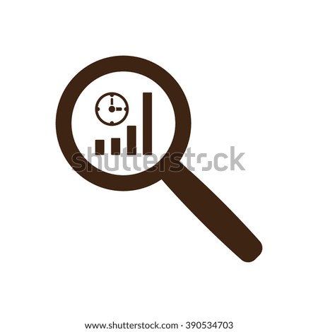 Business graph and chart icon, vector illustration. 
