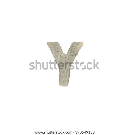 The y letter cement texture