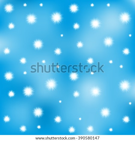 Fluff in the blue sky - vector pattern