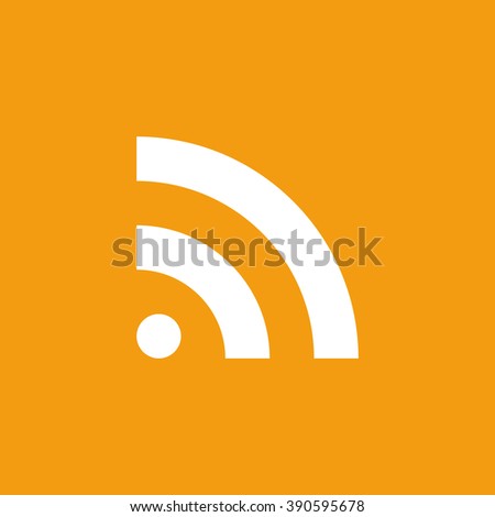 RSS Icon for your web design, app, UI. Vector illustration, EPS10. Royalty-Free Stock Photo #390595678