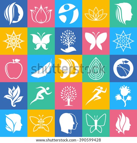 Set of beauty and health icons, symbols and design elements