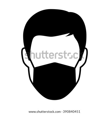 Face mask or medical breathing mask flat vector icon for apps and websites