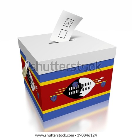3D ballot box - great for topics like presidential/ parliamentary election in Swaziland.