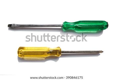 Screwdrivers, isolated on white background
