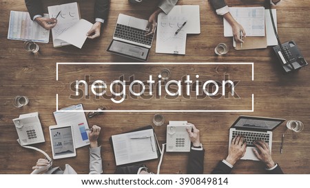 Negotiation Deal Agreement Collaboration Talk Concept Royalty-Free Stock Photo #390849814
