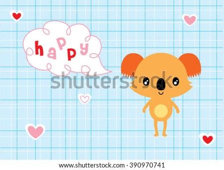 happy koala bear valentine greeting