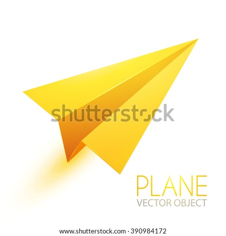 Colorful Paper Plane. Vector illustration 