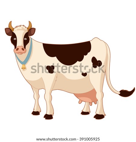 Funny cartoon cow