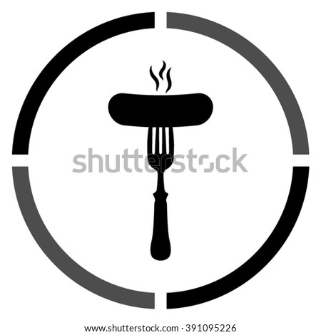 Sausage -   black vector icon